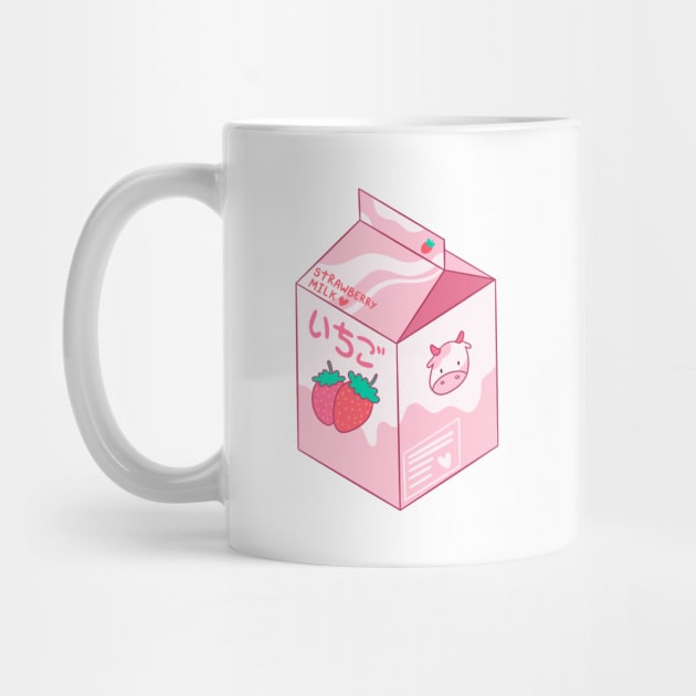 Kawaii Strawberry Milk Shake by Trippycollage